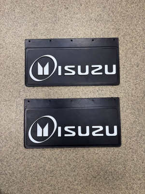 Брызговики Isuzu белые буквы 490*250 2шт 1247